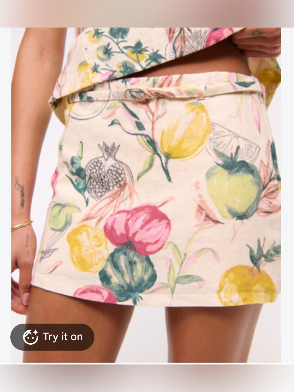 Abercrombie Fruit Linen Skort